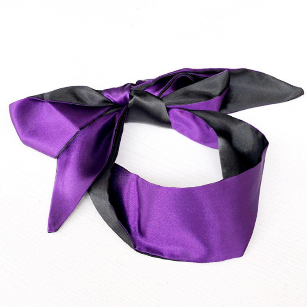 Double Sided Silky Multi-use Blindfold – Red, Purple, Black and Rose Red