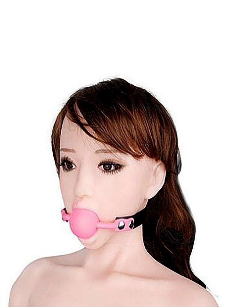 Bondage Faux Leather Silicone Ball Gag