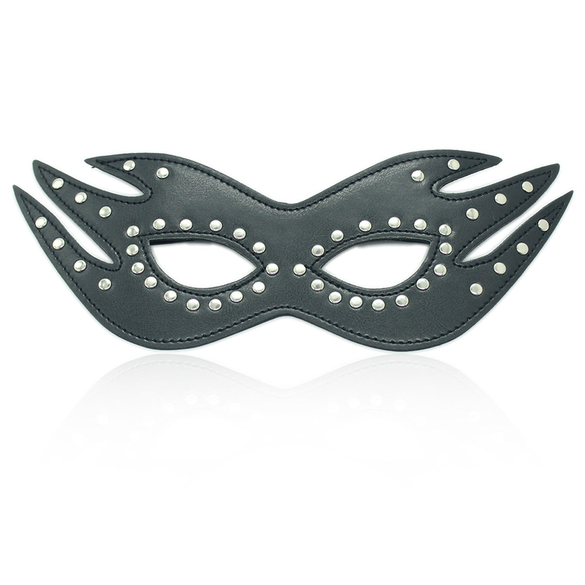 Adjustable Thigh & Wrist Cuffs Restraints, Padded PU Leather Slapper and Faux Leather Mask Set