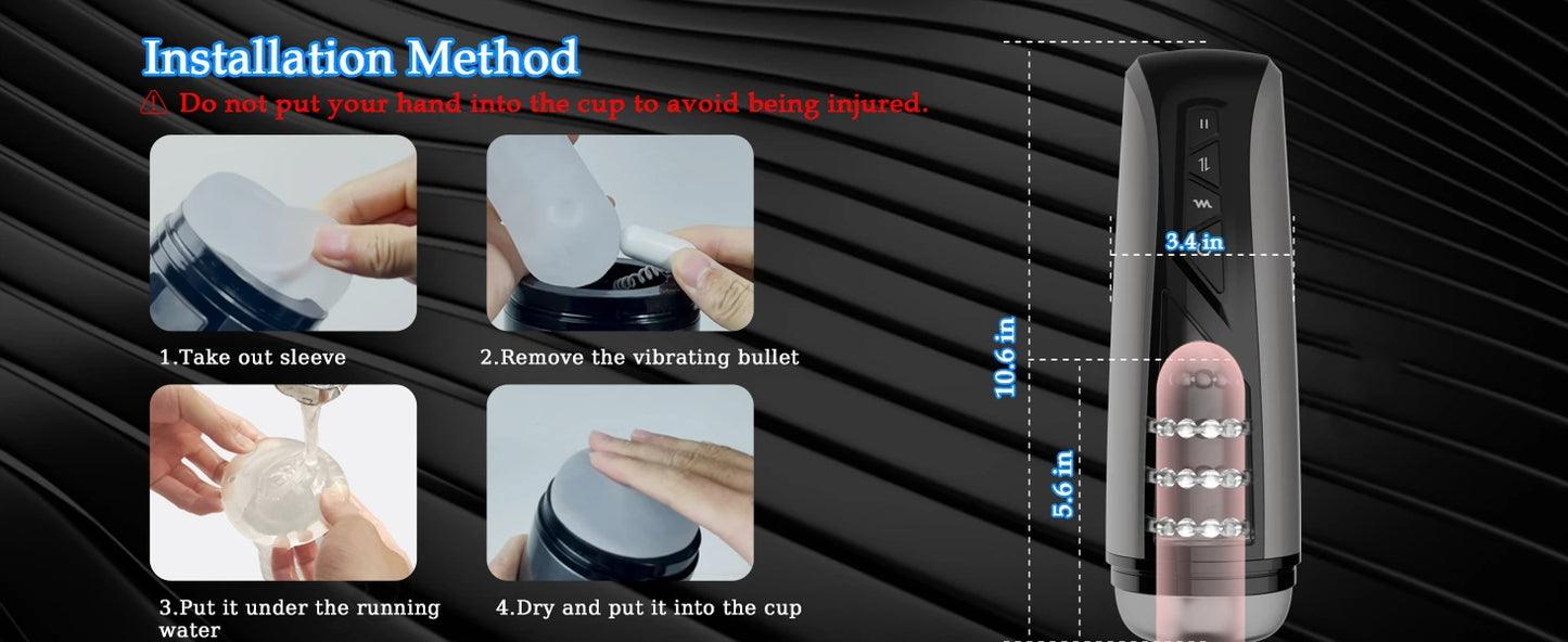Automatic Personal Massager for Men with Thrusting Beads