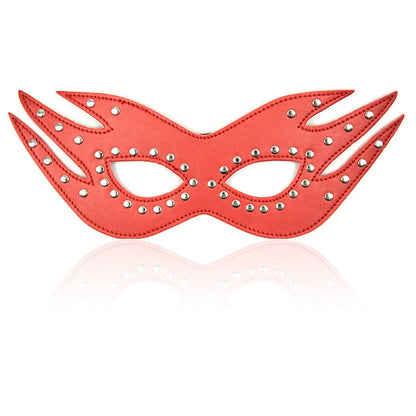 Fiery Design Faux Leather Comfortable Masquerade Mask With Elastic Band