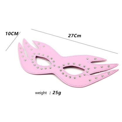 Fiery Design Faux Leather Comfortable Masquerade Mask With Elastic Band