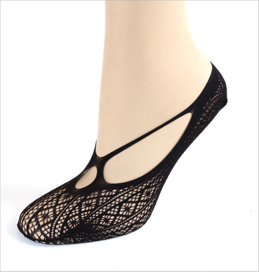 Women Cross-strap Fishnet Short Socks