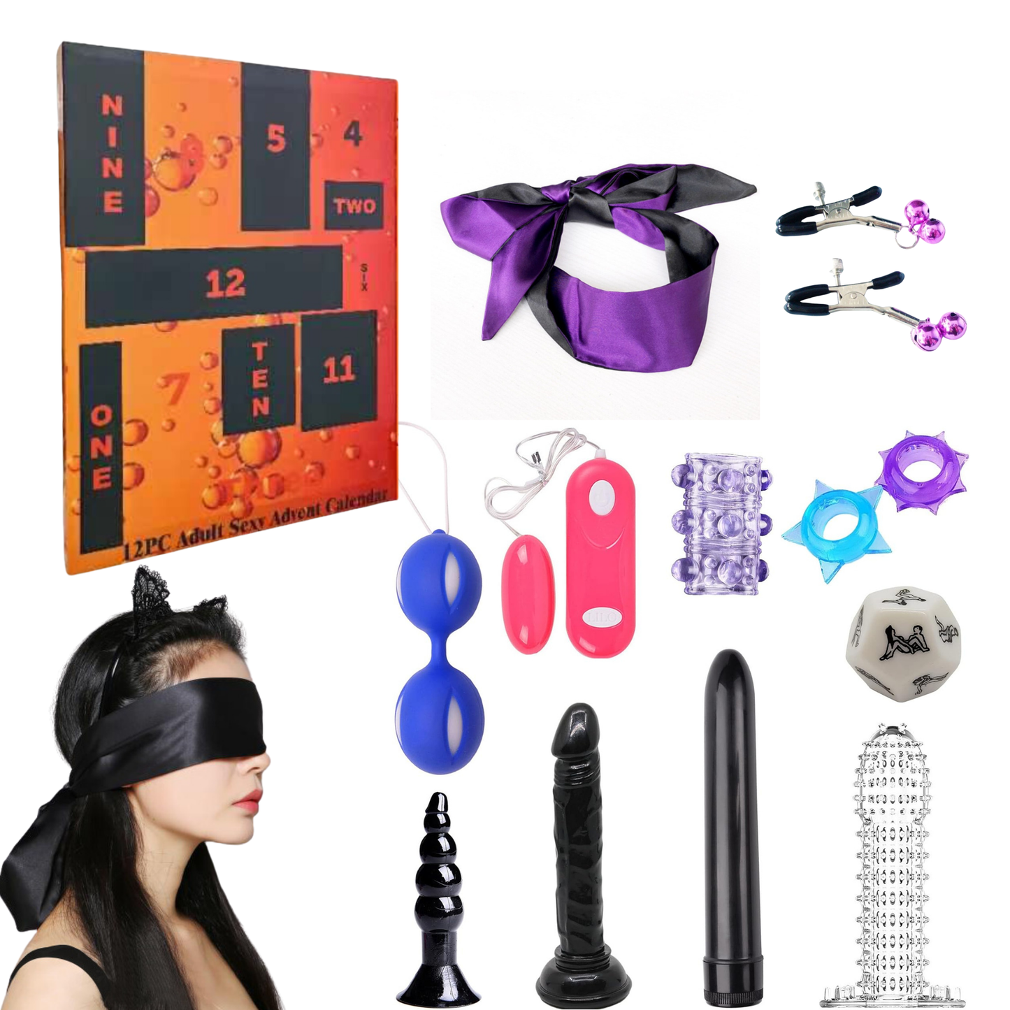 Adult Advent Calendar – 12 Days of Christmas Countdown Gift Bundle for Couple