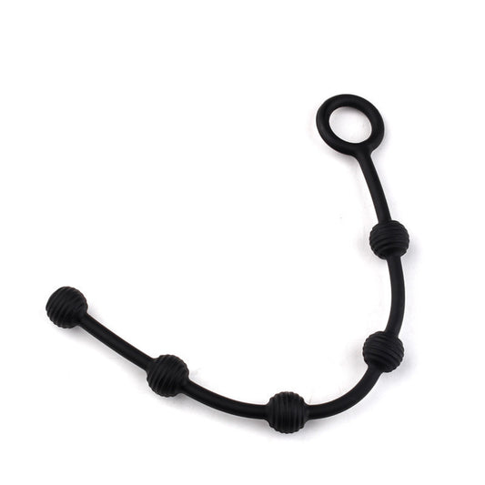 Flexible Silicone Textured Anal Beads