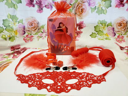 Valentines Sex Toy Flaming Rose Flower Bundle 5pcs Set