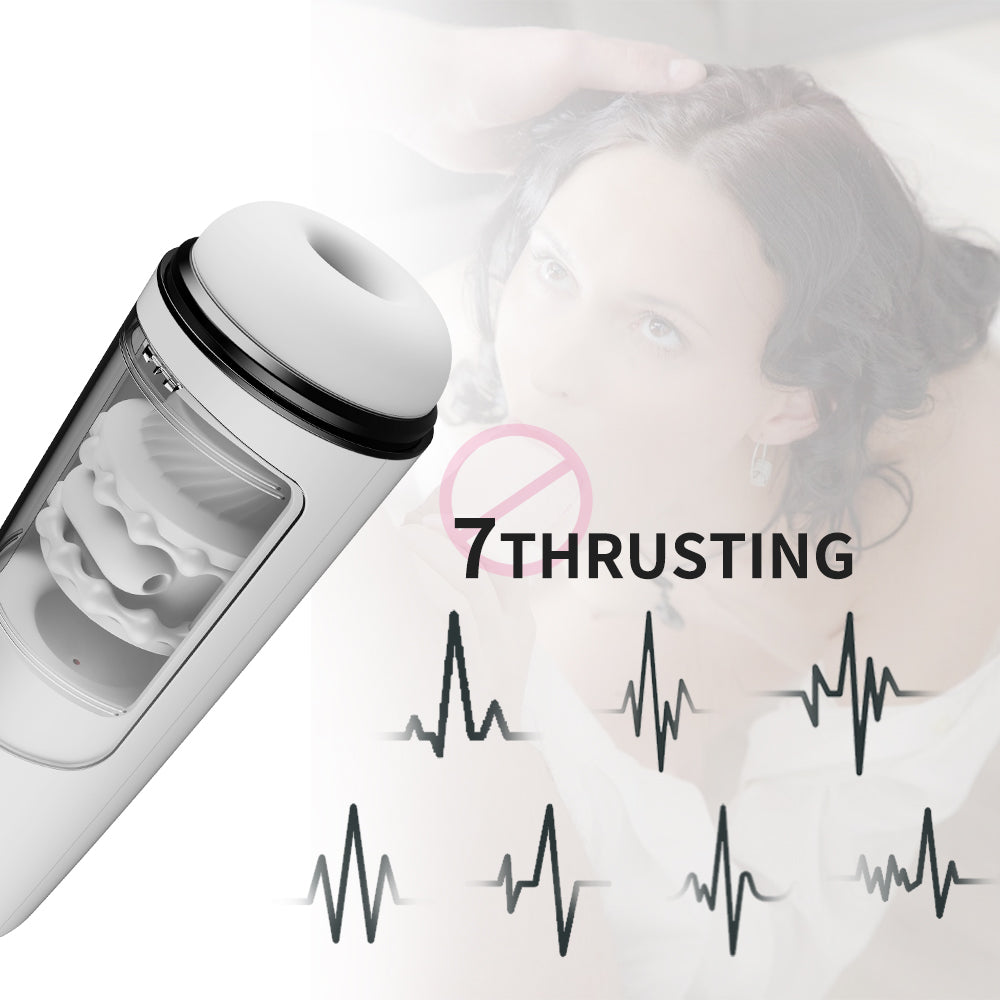 7-Frequency Silent Hands-Free Automatic Male Sex Masturbation Vibration Cup
