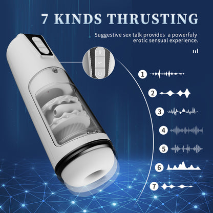 7-Frequency Silent Hands-Free Automatic Male Sex Masturbation Vibration Cup