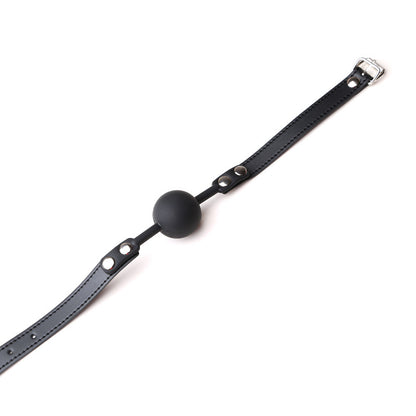 Bondage Faux Leather Silicone Ball Gag