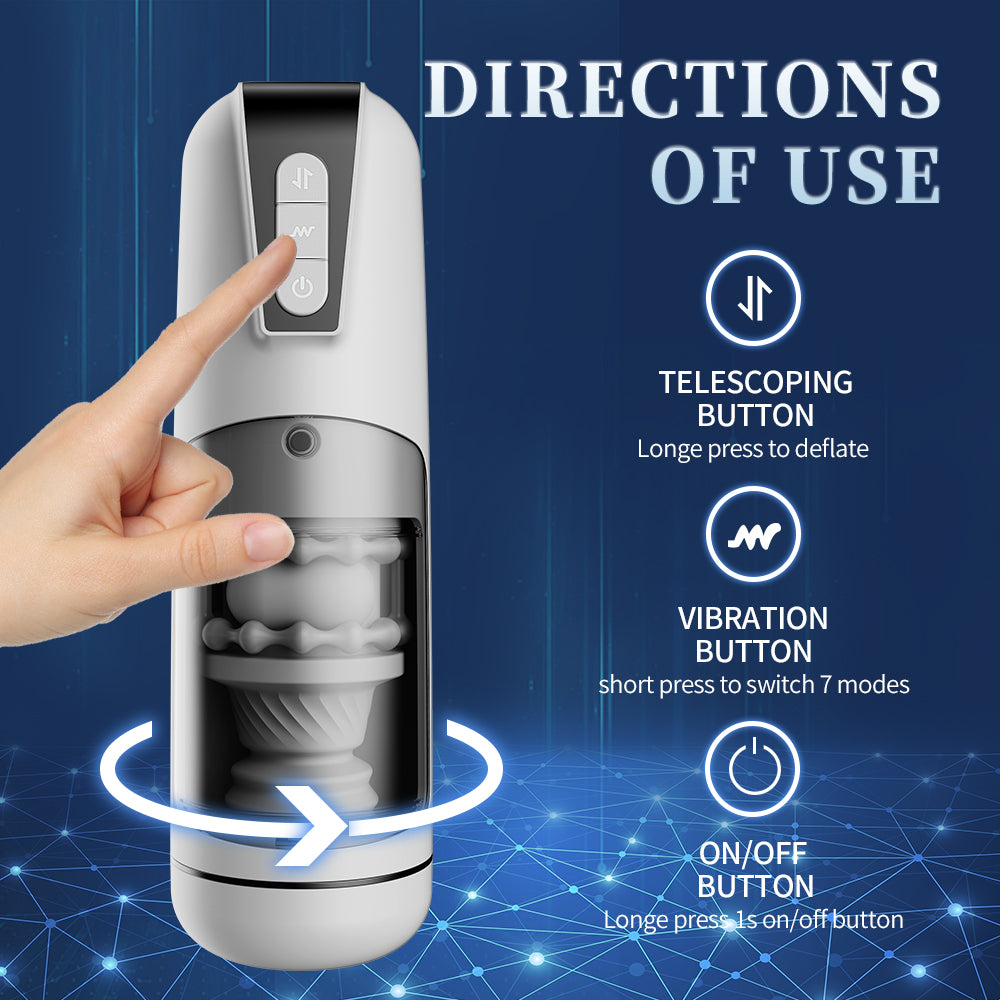 7-Frequency Silent Hands-Free Automatic Male Sex Masturbation Vibration Cup