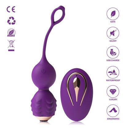Kegel Balls Dancing Egg 12 modes Remote Vibrator Multifunction Sex Toy