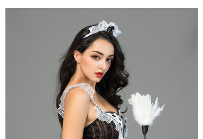 French Maid with Feather Dust