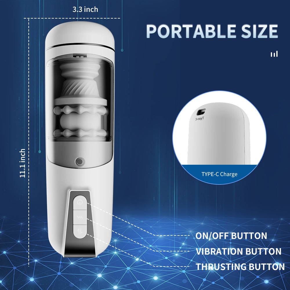 7-Frequency Silent Hands-Free Automatic Male Sex Masturbation Vibration Cup