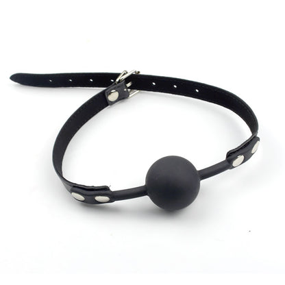 Bondage Faux Leather Silicone Ball Gag