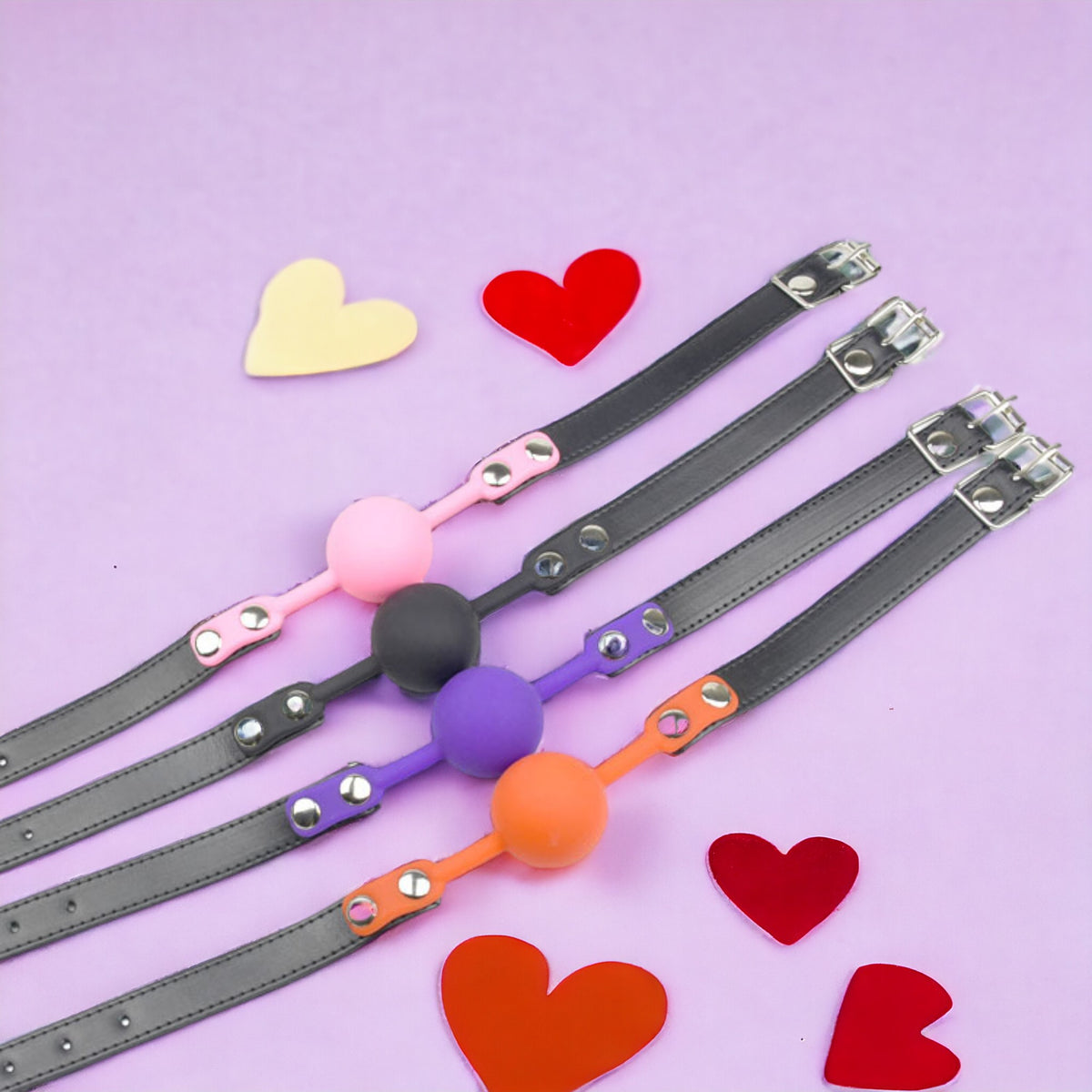 Bondage Faux Leather Silicone Ball Gag