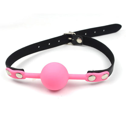 Bondage Faux Leather Silicone Ball Gag