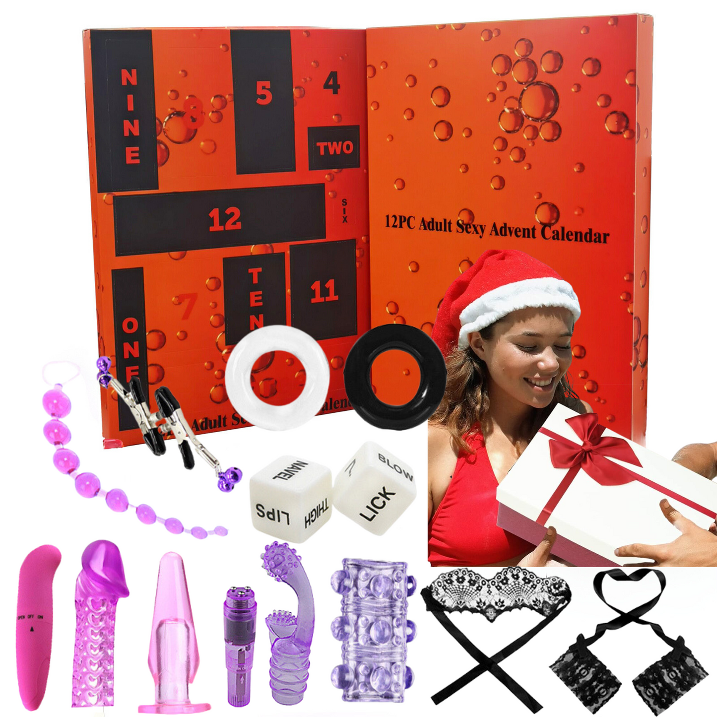 Holiday Advent Calendar Bundle – 12-Piece Christmas Countdown Surprise Set for Adults