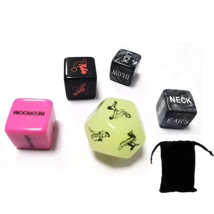 7-Piece Couples Foreplay Set - Rabbit Vibrator, Daring Drinking Card Game and Adult Sex Dice