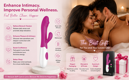 30 Modes Wave Rabbit Vibrator Black or Purple