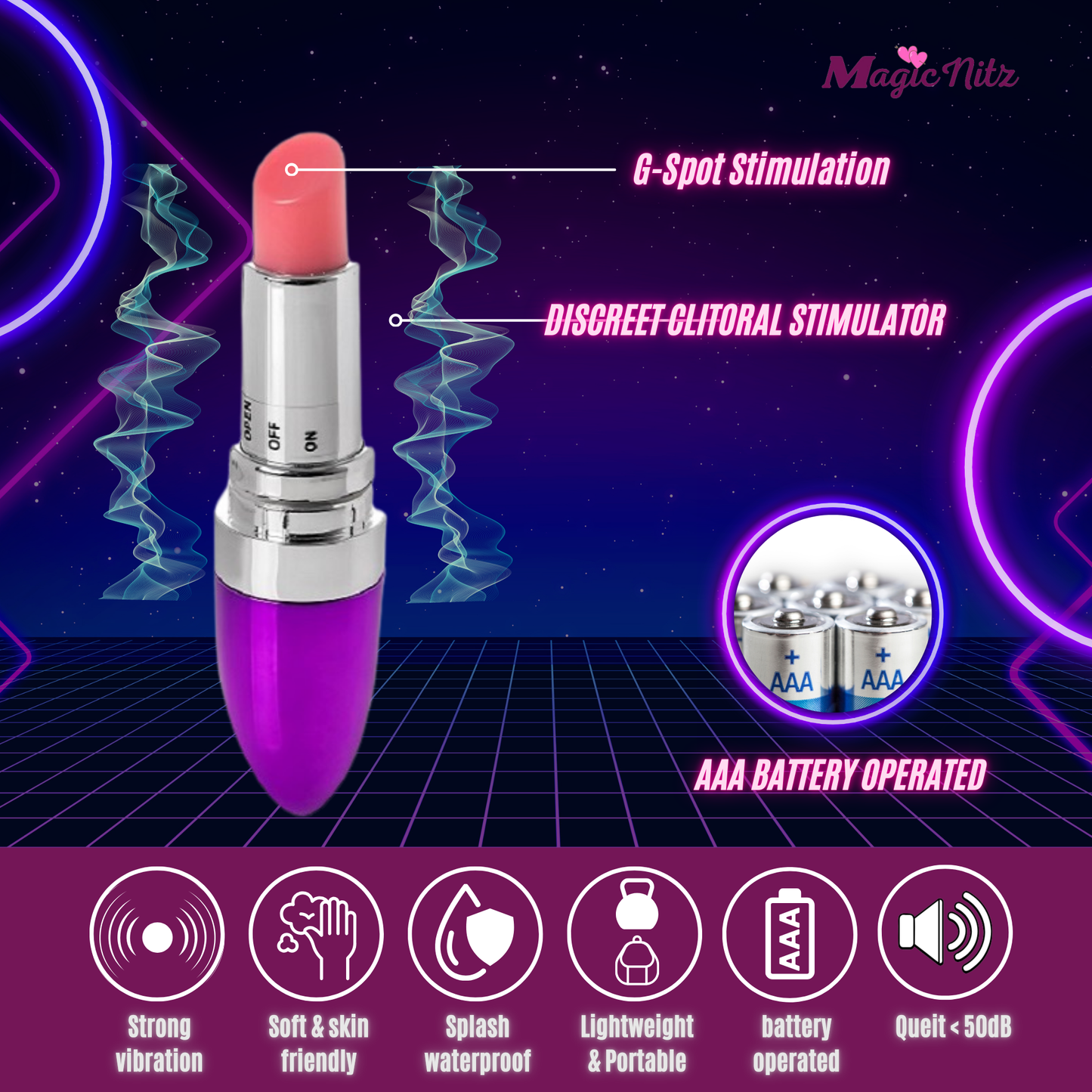 Valentine's Day Intimate Pleasure Bundle-Lipstick Vibrator, Bondaged inspired Cross bag, Mini Pen Key Ring