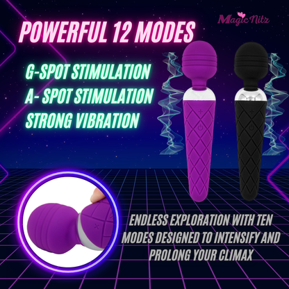 12 Modes Rechargeable Magic Wand Vibrator