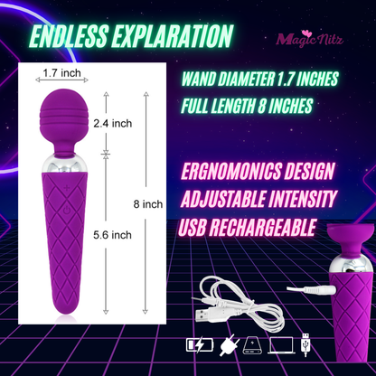 12 Modes Rechargeable Magic Wand Vibrator
