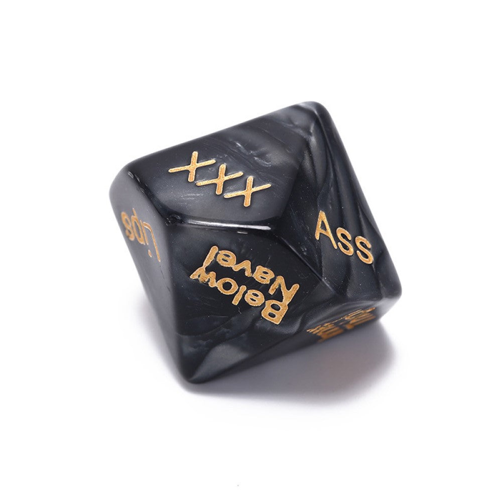 Set of 4 Kinky BDSM Dice Marble-effect