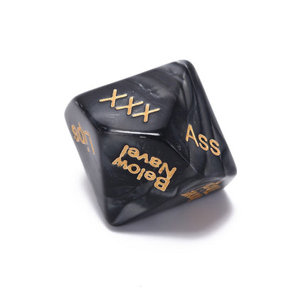 Set of 4 Kinky BDSM Dice Marble-effect
