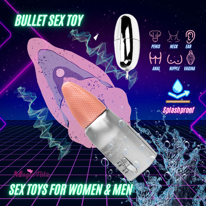 Vibrating Tongue Bullet Set 3 Speeds Real Feel Texture
