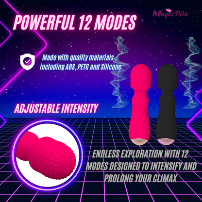 Powerful 12 Speeds Premium Rechargeable Massager Wand Vibrator