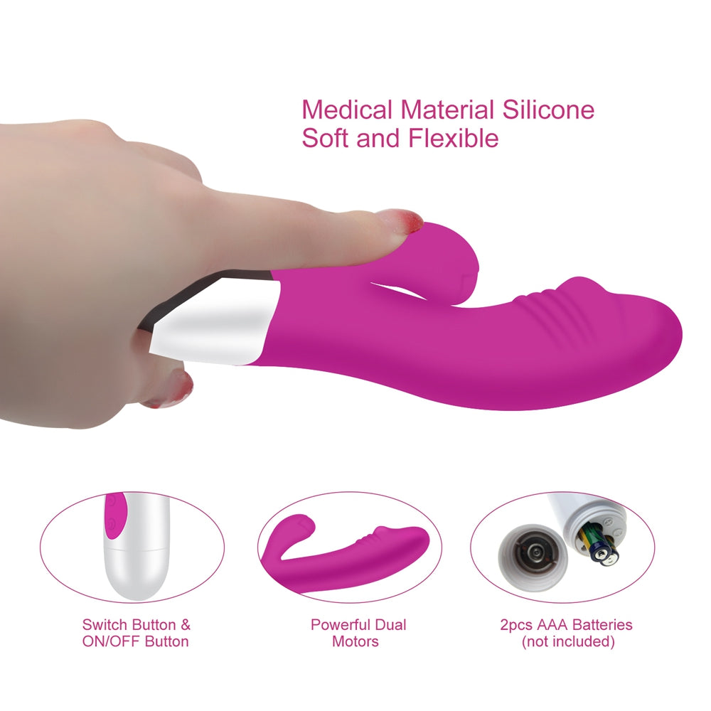 7-Piece Couples Foreplay Set - Rabbit Vibrator, Daring Drinking Card Game and Adult Sex Dice