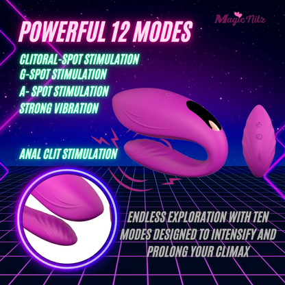 Rechargeable Couples Remote Control Clitoral & G Spot Vibrator