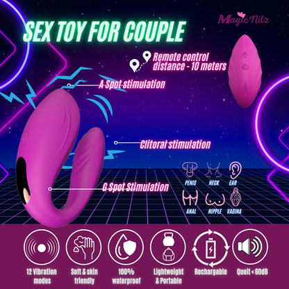 Rechargeable Couples Remote Control Clitoral & G Spot Vibrator