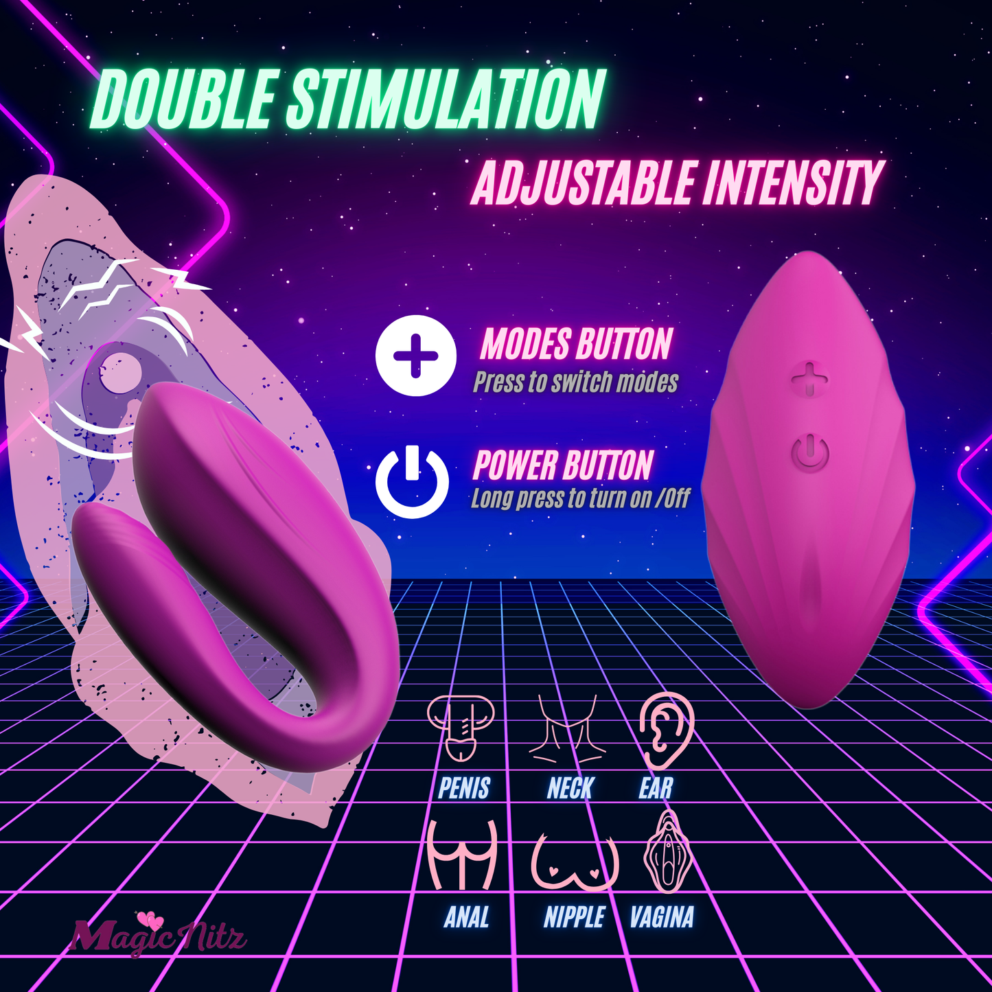 Rechargeable Couples Remote Control Clitoral & G Spot Vibrator