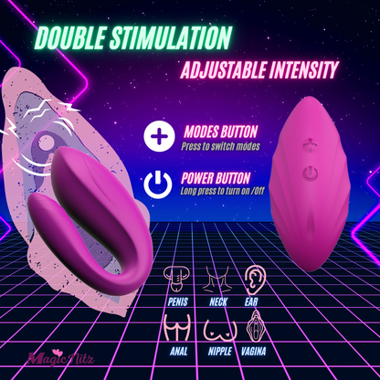 Rechargeable Couples Remote Control Clitoral & G Spot Vibrator