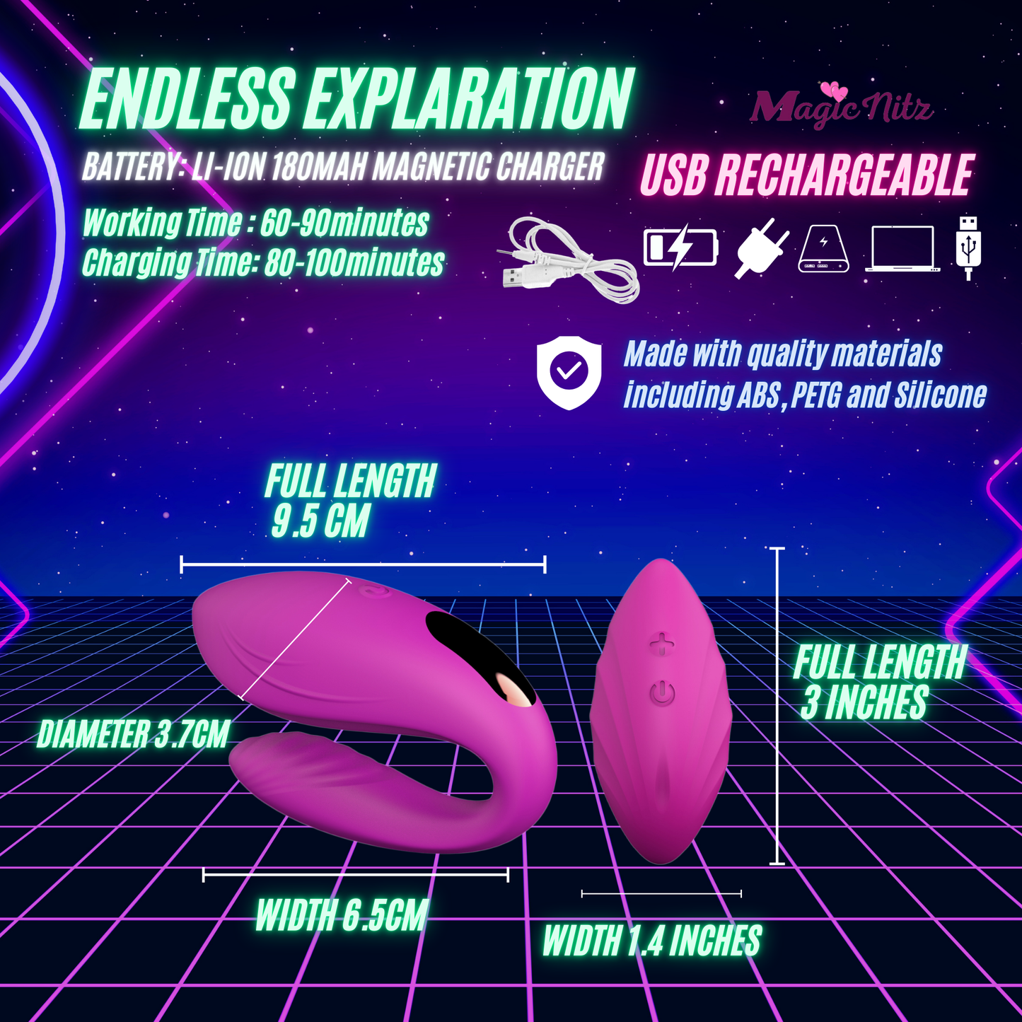 Rechargeable Couples Remote Control Clitoral & G Spot Vibrator