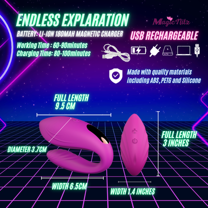 Rechargeable Couples Remote Control Clitoral & G Spot Vibrator