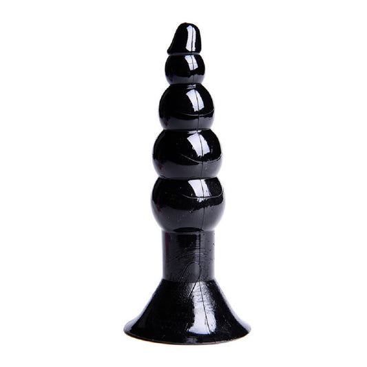 Black Soft Suction Cup Anal Plug Suction Base Hands Free Fun
