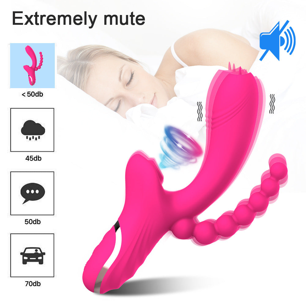 7-Piece Couples Bedroom Play Set - 3-in-1 Vibrator Set with Clitoral Suction, Anal Beads, Sex position Dice Set & Bedroom Battle Card Game