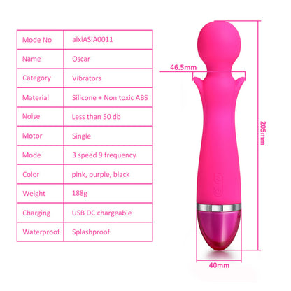 Massage Wand Multi Massager Vibrating Dildo G-spot Wand Sex Toy 12 Frequency UK
