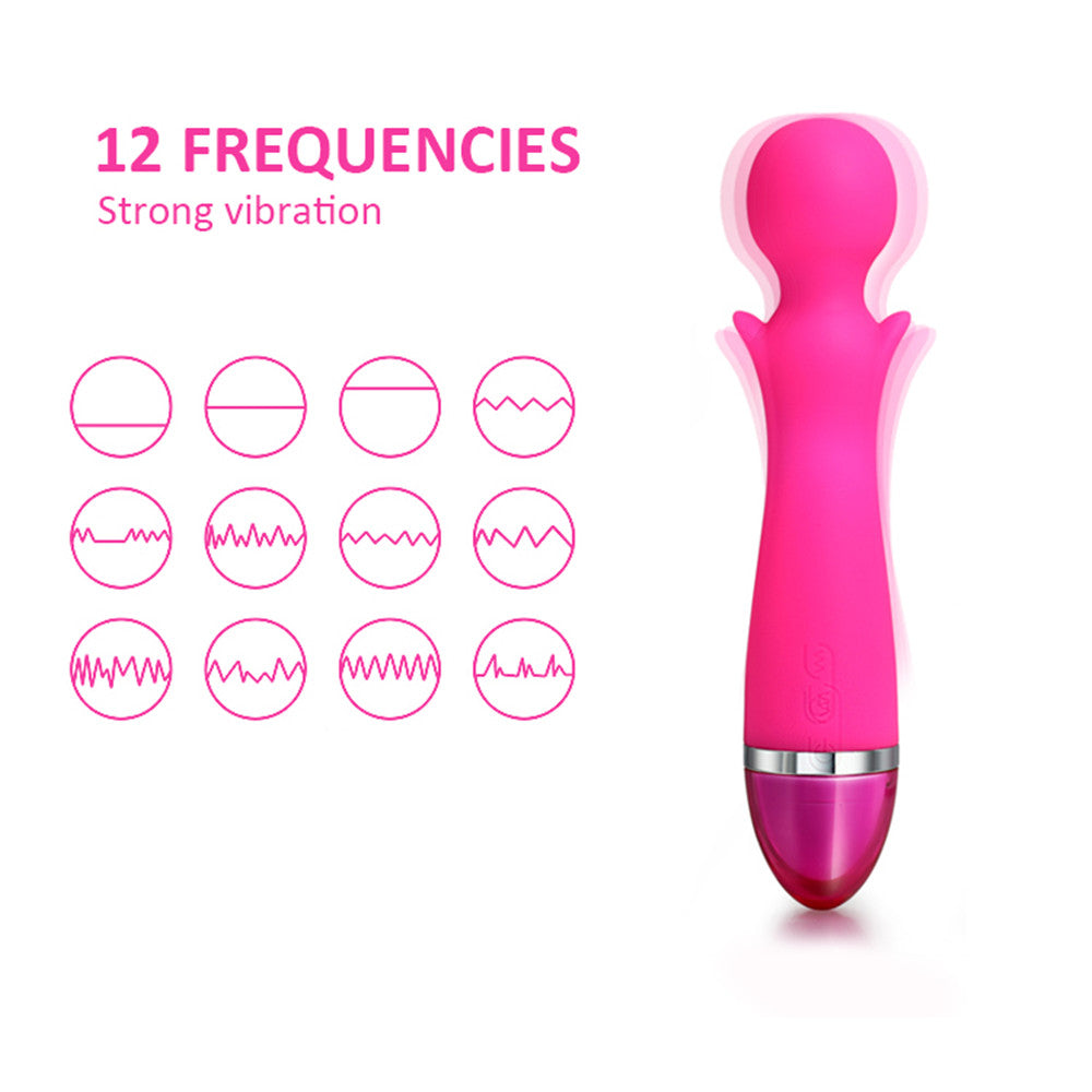 Massage Wand Multi Massager Vibrating Dildo G-spot Wand Sex Toy 12 Frequency UK
