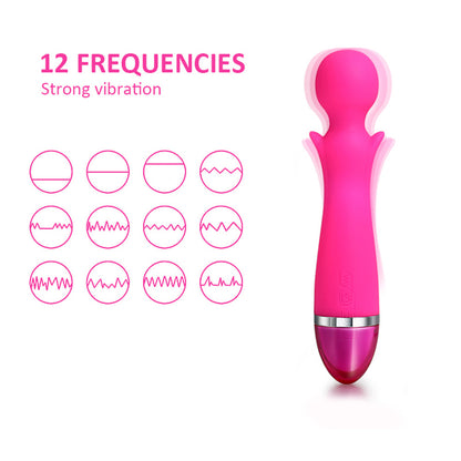 Massage Wand Multi Massager Vibrating Dildo G-spot Wand Sex Toy 12 Frequency UK