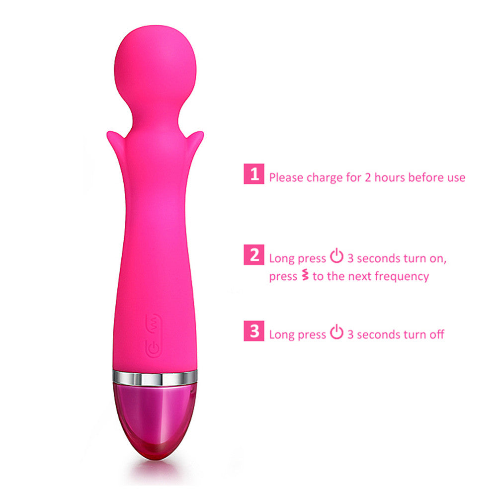 Massage Wand Multi Massager Vibrating Dildo G-spot Wand Sex Toy 12 Frequency UK