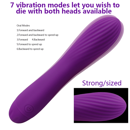 7 Modes G-spot Clitoral Stimulator Texture Head Waterproof Adult Dildo Screw Vibrator Sex Toy