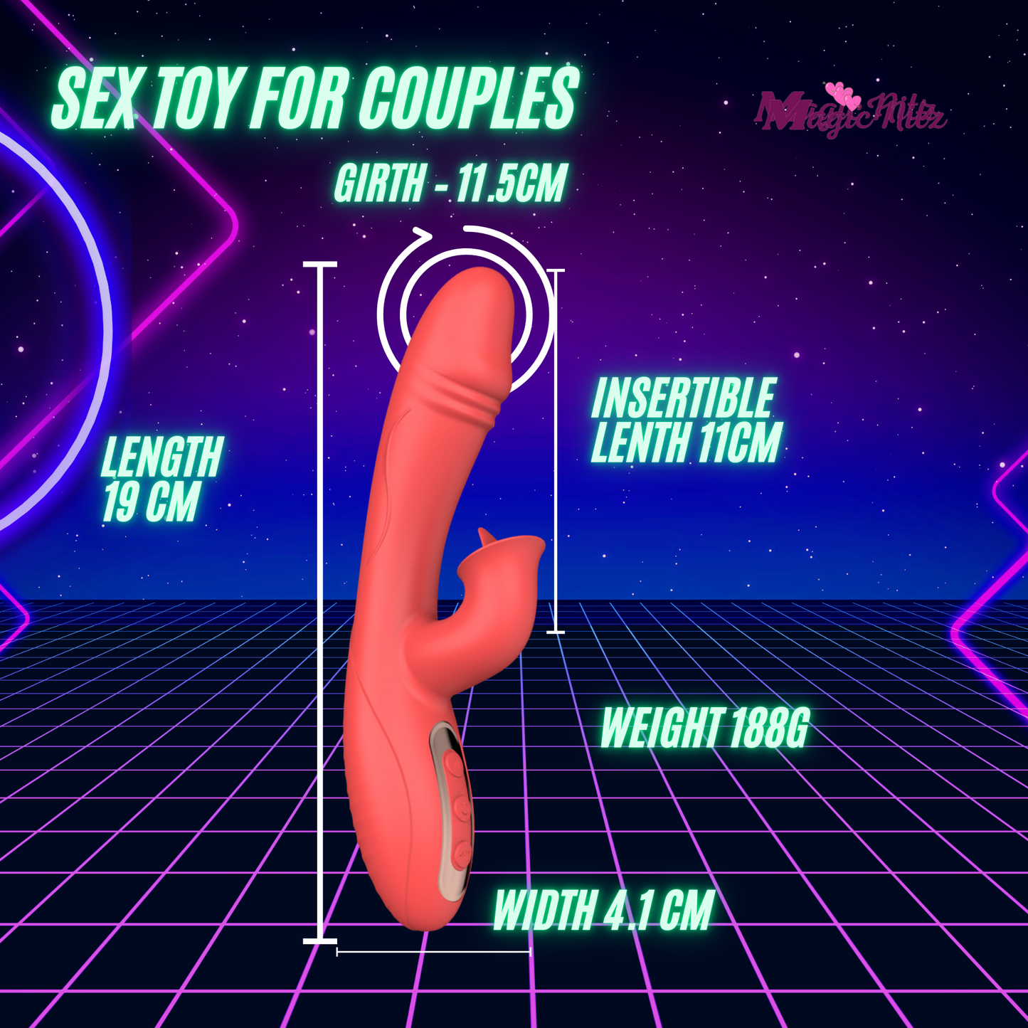 12-mode 2-in-1 G-spot and Clitoral Tongue Licking Vibrator