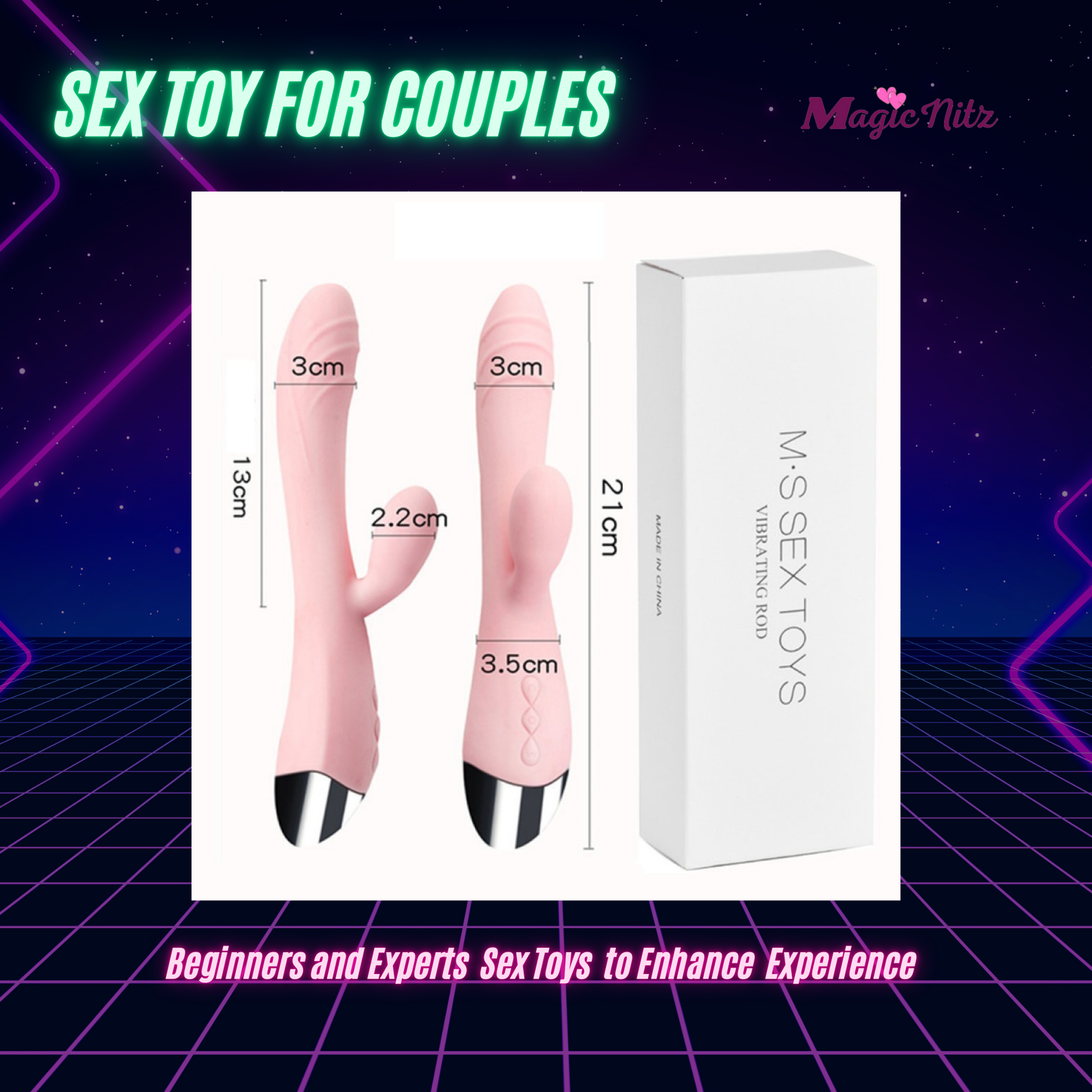 10 Modes Vibrating Rod G-Spot Massager Clitoral Stimulator