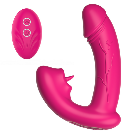 12 Modes Clitoral G Spot Nipple Anal Stimulator Remote Control Clitoral Tongue Licking Vibrator