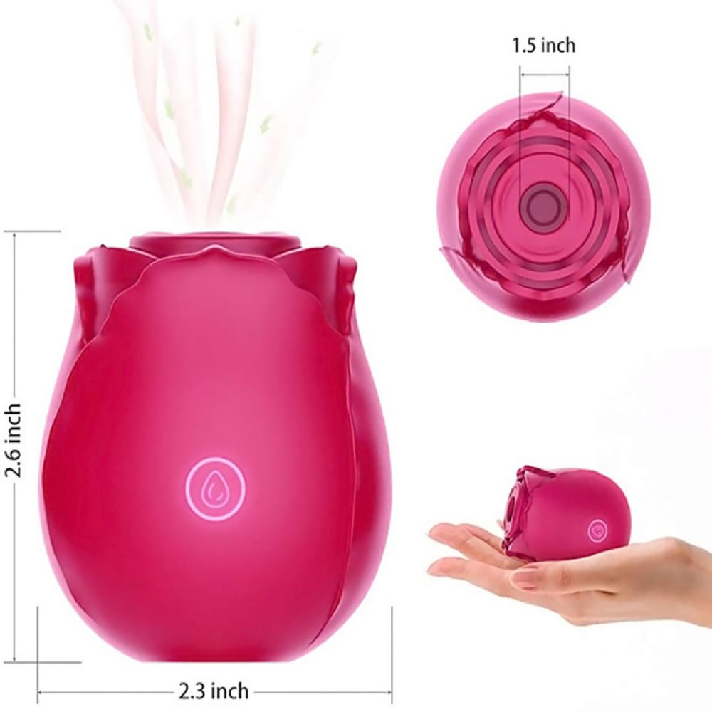 7 Suction Happy Meeting Rose Shaped Mini Massager Sucking Vibrator