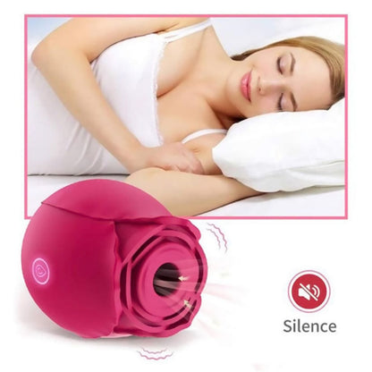 7 Suction Happy Meeting Rose Shaped Mini Massager Sucking Vibrator