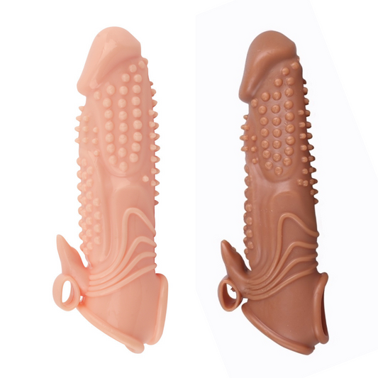 Huge Penis Extender Sleeve Ribbit Vibrator Realistic Texture G-Spot clitoral